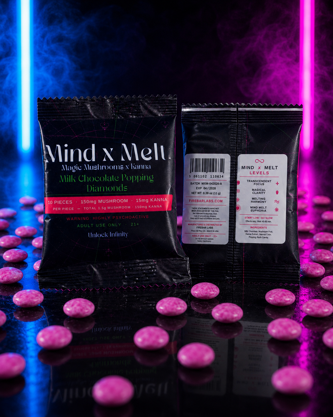Mind x Melt 10pc bag — front and back