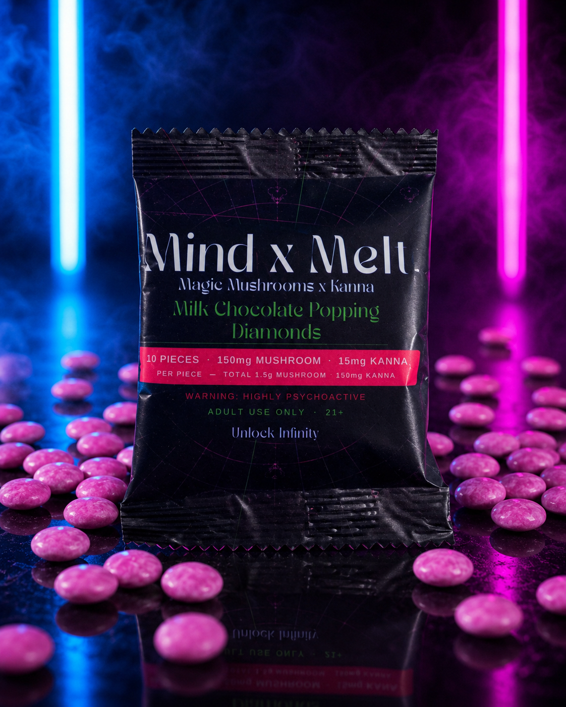 Mind x Melt 10pc bag with neon spill